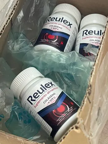 Reulex — Frasco de Reulex con 20 cápsulas de colágeno, MSM y vitaminas C y D